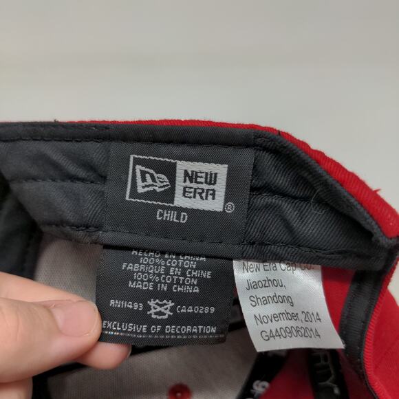 New Era Boys Cincinnati Reds Camo Red Snapback Hat Size Child Embroidered Logo - Picture 10 of 11